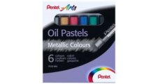 Olejové pastely Pentel - 6 barev / metalické