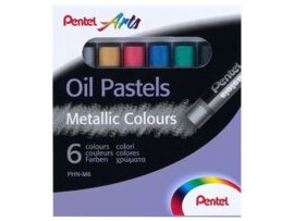 Pastely olejové Pentel / 6 barev / metalické Pastely olejové Pentel / 6 barev / metalické