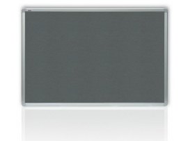 Tabule filcová v hliníkovém rámu - 100 x 150 cm / šedá