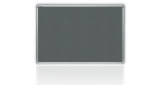 Tabule filcová v hliníkovém rámu - 90 x 120 cm / šedá