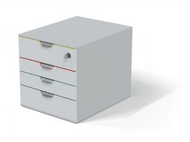 Zásuvkový box VARICOLOR® SAFE - 4 zásuvky + zámek / bílá