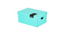 Krabice úložná lamino PASTELINI - modrá/ 35,5 x 24 x 16 cm