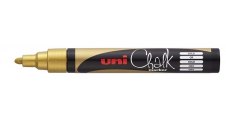 Popisovač křídový UNI Chalk Marker PWE-5M / zlatá