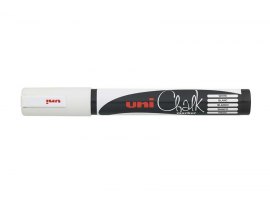 Popisovač křídový UNI Chalk Marker PWE-5M / bílá Popisovač křídový UNI Chalk Marker PWE-5M / bílá