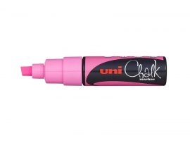 Popisovač křídový UNI Chalk Marker PWE-8K / fluo růžová Popisovač křídový UNI Chalk Marker PWE-8K / fluo růžová