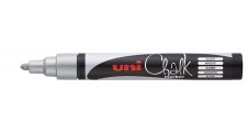 Popisovač křídový UNI Chalk Marker PWE-5M / stříbrná