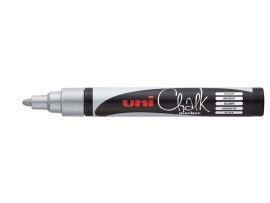Popisovač křídový UNI Chalk Marker PWE-5M / stříbrná