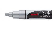 Popisovač křídový UNI Chalk Marker PWE-8K / stříbrná
