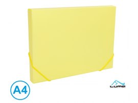 Box na spisy s gumou A4 - pastelová žlutá Box na spisy s gumou A4 - pastelová žlutá