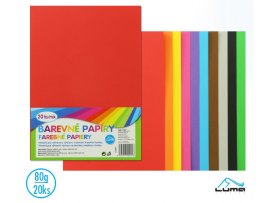 Papír barevný A4 80g / 20ks