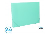 Box na spisy s gumou A4 - pastelová zelená Box na spisy s gumou A4 - pastelová zelená