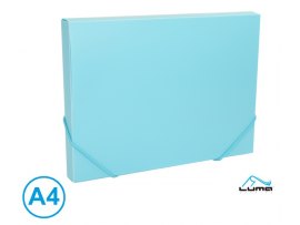 Box na spisy s gumou A4 - pastelová modrá