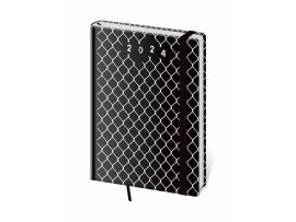 Diář VARIO - denní A5 / Wire s gumičkou černo-bílý Diář VARIO - denní A5 / Wire s gumičkou černo-bílý