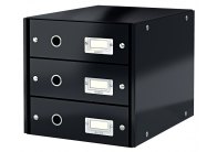 Zásuvkový box Leitz Click & Store - 3 zásuvky / černá