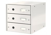 Zásuvkový box Leitz Click & Store - 3 zásuvky / bílá