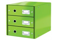 Zásuvkový box Leitz Click & Store - 3 zásuvky / zelená