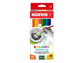 Pastelky Kores Aquarel trojhranné / 12 barev