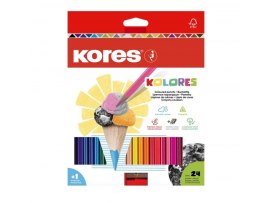 Pastelky Kores Kolores trojhranné / 24 barev