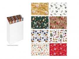 Vánoční balicí papír - mix motivů / 70 x 100 cm / 2 ks