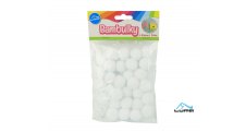 Bambulky bílé - 20 mm / 30 ks