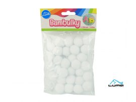 Bambulky bílé - 20 mm / 30 ks Bambulky bílé - 20 mm / 30 ks