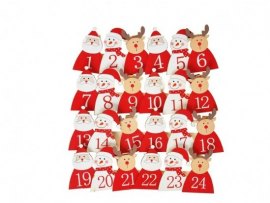 Adventní kalendář - dřevěný kolíček 24 ks Adventní kalendář - dřevěný kolíček 24 ks