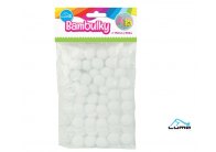 Bambulky bílé - 15 mm /60 ks Bambulky bílé - 15 mm /60 ks