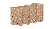Vánoční sáček KRAFT 3 - mix motivů 26 x 36 cm