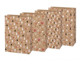 Vánoční sáček KRAFT 3 - mix motivů 26 x 36 cm Vánoční sáček KRAFT 3 - mix motivů 26 x 36 cm