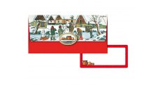 Vánoční obálka na peníze Josef Lada - červená
