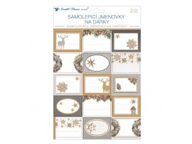 Samolepící jmenovky - glitr stříbrná / 30 ks Samolepící jmenovky - glitr stříbrná / 30 ks
