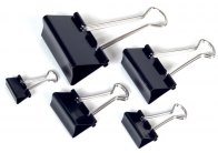 Klipy kovové černé - 19 mm