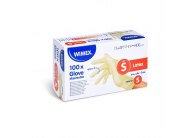 Rukavice latex S bílé nepudrované / 100ks Rukavice latex S bílé nepudrované / 100ks
