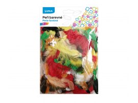 Peří barvené 10g - mix barev