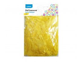 Peří barevné 10g - žlutá Peří barevné 10g - žlutá