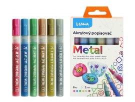 Akrylové popisovače LUMA - 6 barev / metalické Akrylové popisovače LUMA - 6 barev / metalické