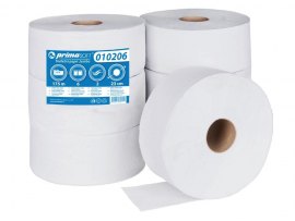 Papír toaletní PrimaSoft Jumbo bílý - průměr 230 mm