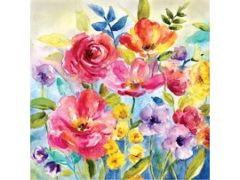 Papírové ubrousky 33x33 / 20ks / 3vr. - jarní květiny Papírové ubrousky 33x33 / 20ks / 3vr. - jarní květiny