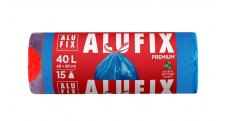 Pytle do koše Alufix stahovací Premium 60x60 cm / 40 L / 15 ks / modré
