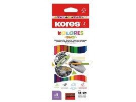 Pastelky Kores DUO trojhranné / oboustranné / 24 barev Pastelky Kores DUO trojhranné / oboustranné / 24 barev
