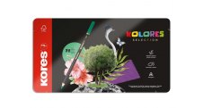 Pastelky Kores Kolores plechový box trojhranné / 72 barev