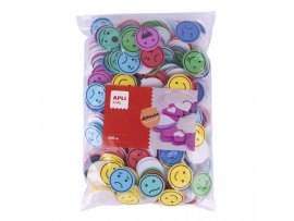 Samolepicí smajlíci APLI JUMBO - mix / 500 ks Samolepicí smajlíci APLI JUMBO - mix / 500 ks