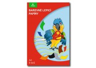Barevné papíry A4 - lepicí 8 listů