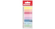 Samolepicí záložky Kores Index Strips - 8 x 25 lístků / pastelové
