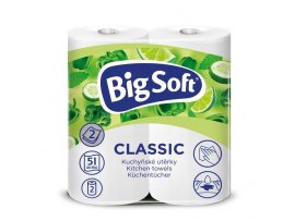 BigSoft papírové utěrky v roli Classic extra bílé 2-vrstvé 2ks