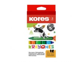 Voskové pastelky trojhranné Kores Kraynones - 12 barev