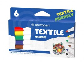 Značkovač Centropen 2739 na textil - sada 6 ks