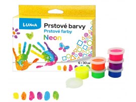 Prstové barvy  LUMA Neon - 6 barev
