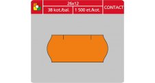 Etikety do etiketovacích kleští - 26 x 12 mm Contact / oranžová