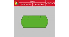 Etikety do etiketovacích kleští - 26 x 12 mm Contact / zelená